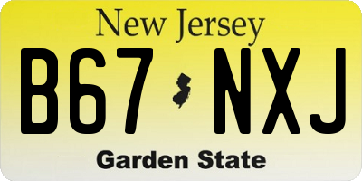 NJ license plate B67NXJ