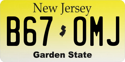 NJ license plate B67OMJ