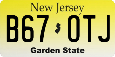 NJ license plate B67OTJ