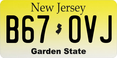 NJ license plate B67OVJ