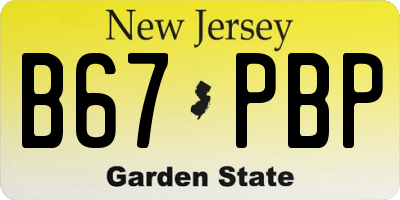 NJ license plate B67PBP
