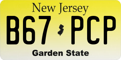 NJ license plate B67PCP