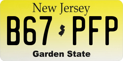 NJ license plate B67PFP