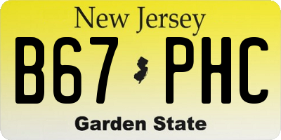 NJ license plate B67PHC