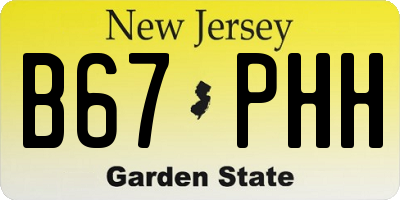 NJ license plate B67PHH