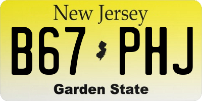 NJ license plate B67PHJ