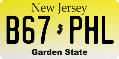 NJ license plate B67PHL