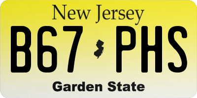 NJ license plate B67PHS