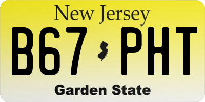 NJ license plate B67PHT
