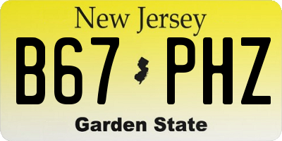 NJ license plate B67PHZ