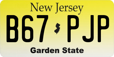 NJ license plate B67PJP