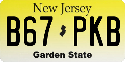 NJ license plate B67PKB