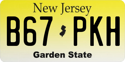 NJ license plate B67PKH