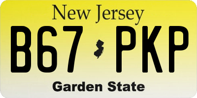 NJ license plate B67PKP