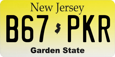NJ license plate B67PKR