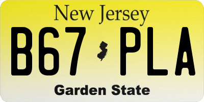NJ license plate B67PLA