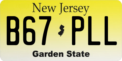 NJ license plate B67PLL