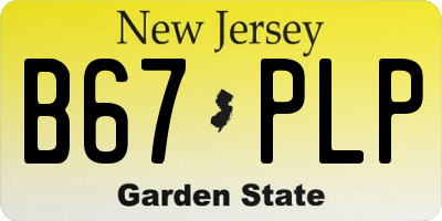 NJ license plate B67PLP