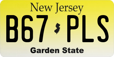 NJ license plate B67PLS