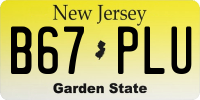 NJ license plate B67PLU