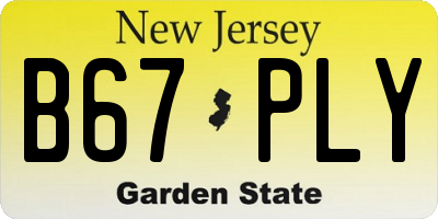 NJ license plate B67PLY