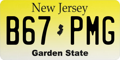 NJ license plate B67PMG