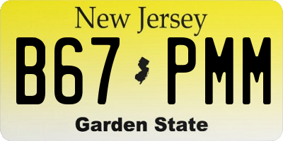 NJ license plate B67PMM