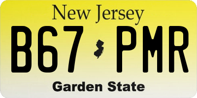 NJ license plate B67PMR