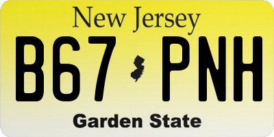 NJ license plate B67PNH