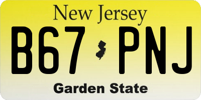 NJ license plate B67PNJ