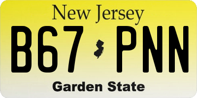 NJ license plate B67PNN