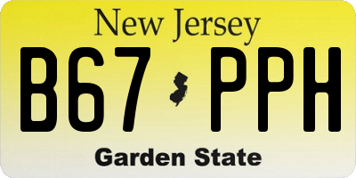 NJ license plate B67PPH