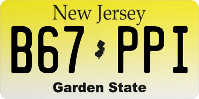 NJ license plate B67PPI