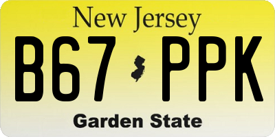 NJ license plate B67PPK