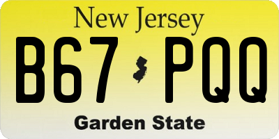 NJ license plate B67PQQ