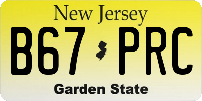 NJ license plate B67PRC
