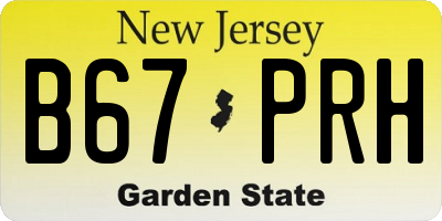 NJ license plate B67PRH