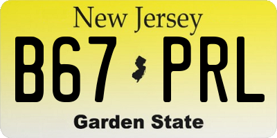 NJ license plate B67PRL