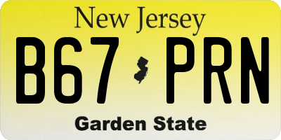 NJ license plate B67PRN