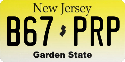 NJ license plate B67PRP