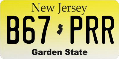 NJ license plate B67PRR