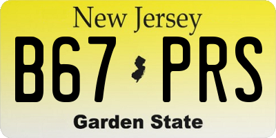 NJ license plate B67PRS