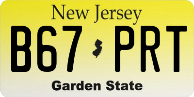 NJ license plate B67PRT