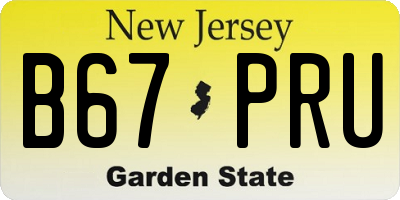 NJ license plate B67PRU