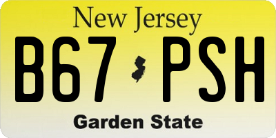 NJ license plate B67PSH