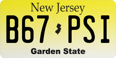 NJ license plate B67PSI
