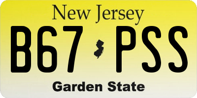 NJ license plate B67PSS