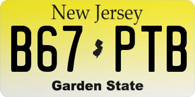 NJ license plate B67PTB
