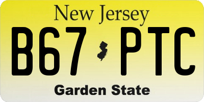 NJ license plate B67PTC