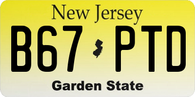 NJ license plate B67PTD